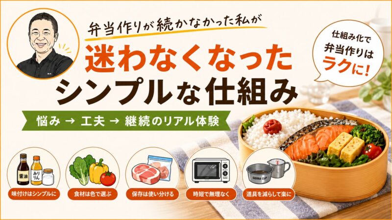 弁当作りが続かなかった私が変わった理由｜迷わなくなったシンプルな仕組み 