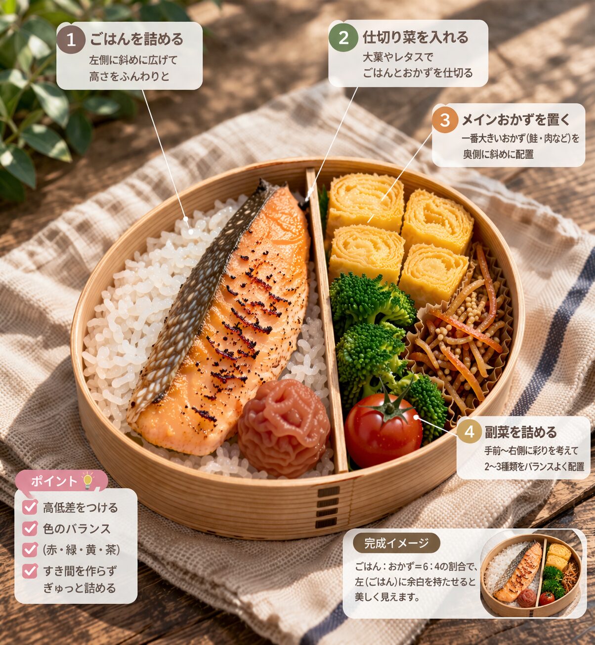 お弁当作りのステップガイド