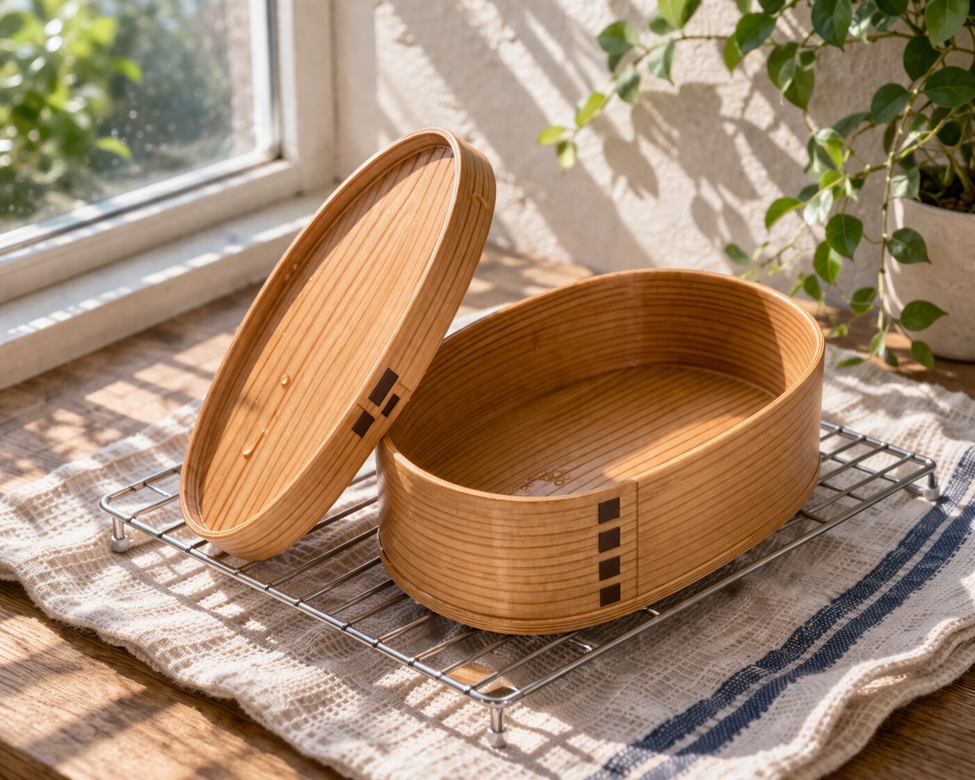 曲げわっぱの乾燥方法