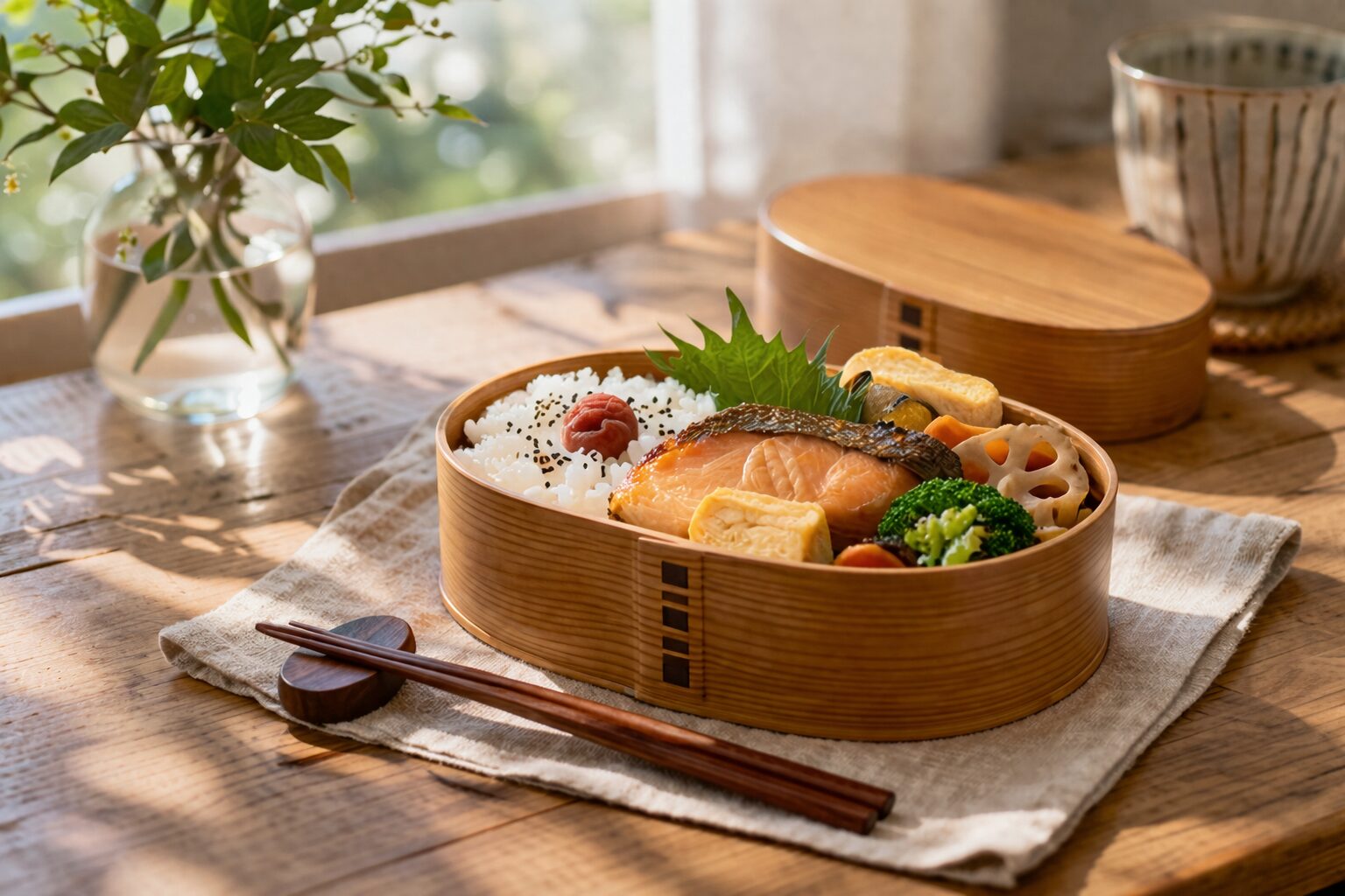 温かな日の昼食セット